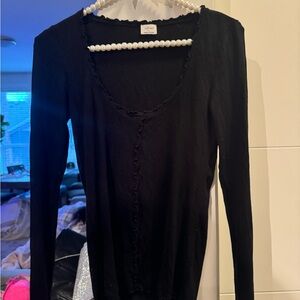 Wilfred|Black Long Sleeve Top